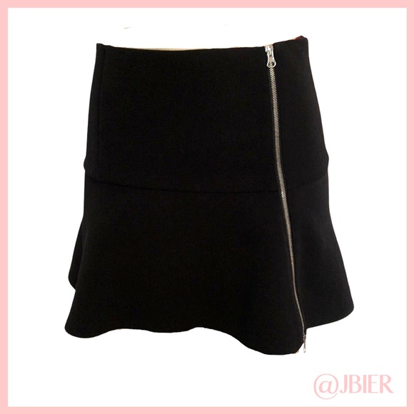 Thakoon Zipper Ponte Flared Hem Fluted Silk Mini - Picture 7 of 10
